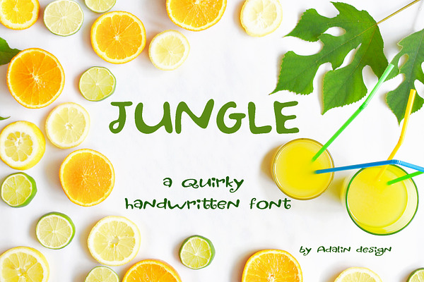 Fun handwritten font, Jungle