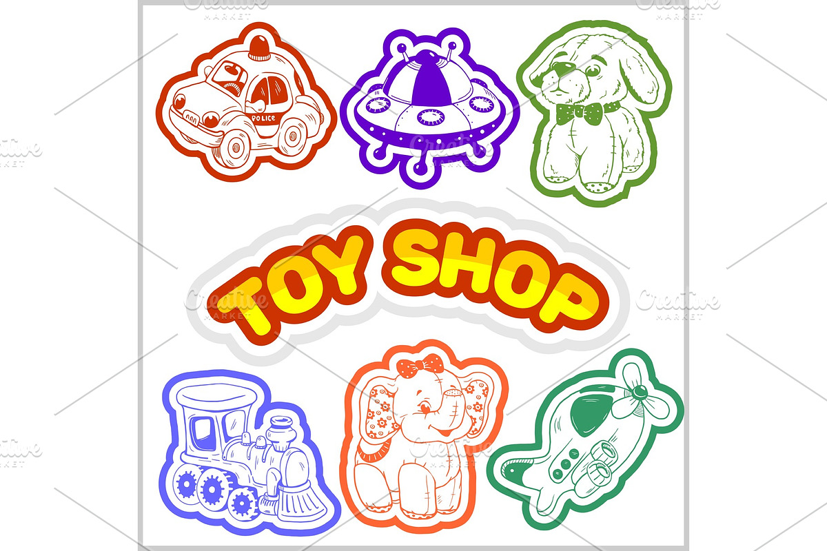 Baby toy set. Cute object for small in Objects - product preview 8