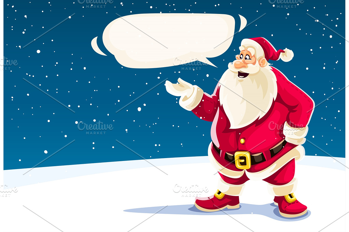 Christmas Santa Claus speaking in Illustrations - product preview 8