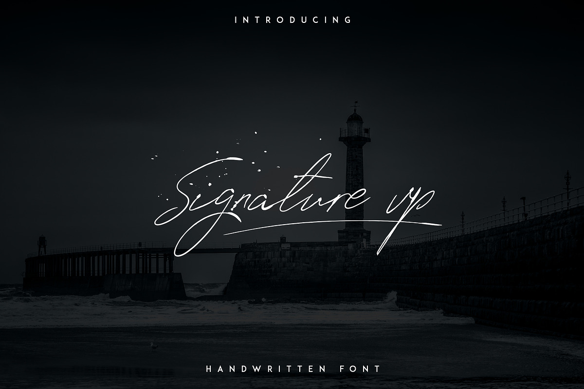 Signature vp - Handwritten font in Script Fonts - product preview 8