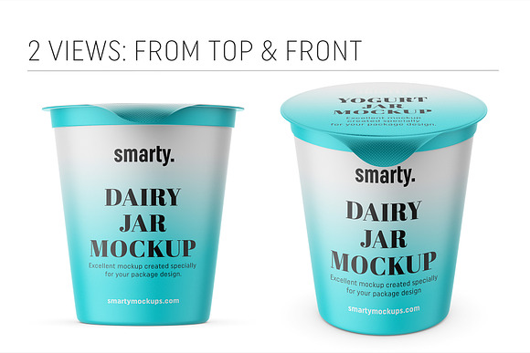 Yogurt jar mockup in Product Mockups - product preview 4