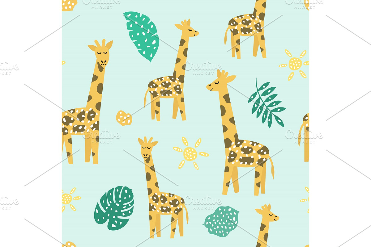 Childish seamless pattern with cute in Textures - product preview 8