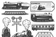 Vintage Locomotive Elements Set