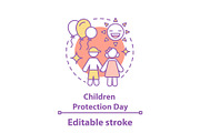 Children's protection day icon