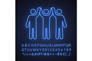 Charity organization neon light icon