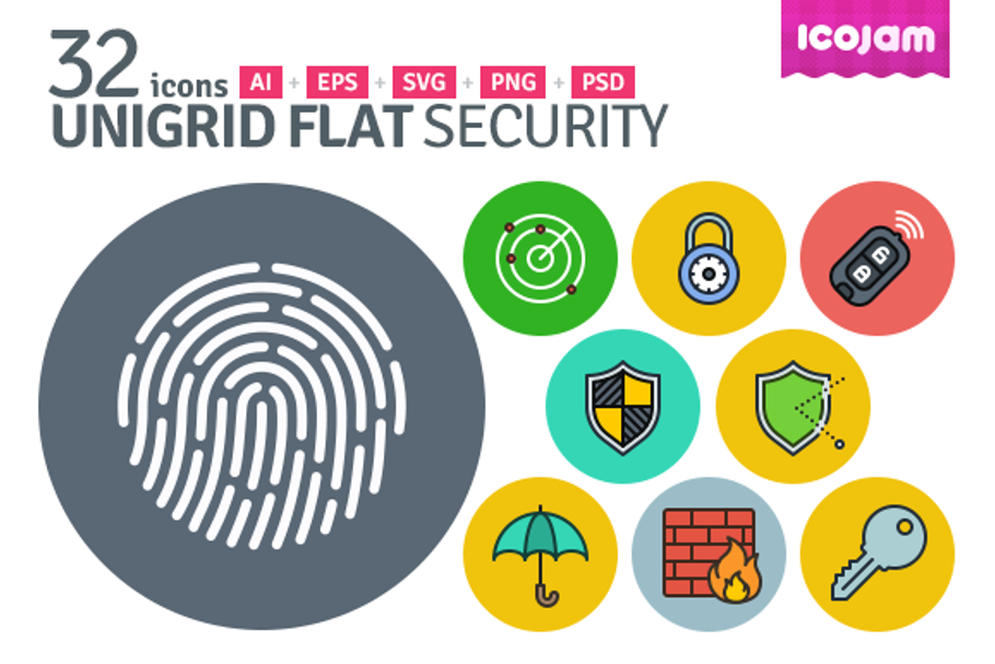 UniGrid Flat Security in Graphics - product preview 8