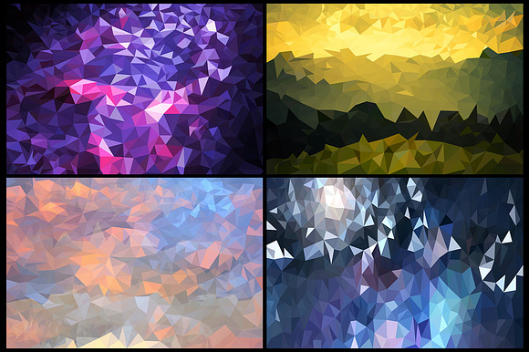 10 polygon backgrounds Textures  in Textures - product preview 3