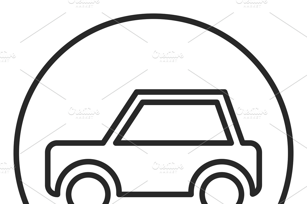 Car stroke icon, logo illustration in Illustrations - product preview 8