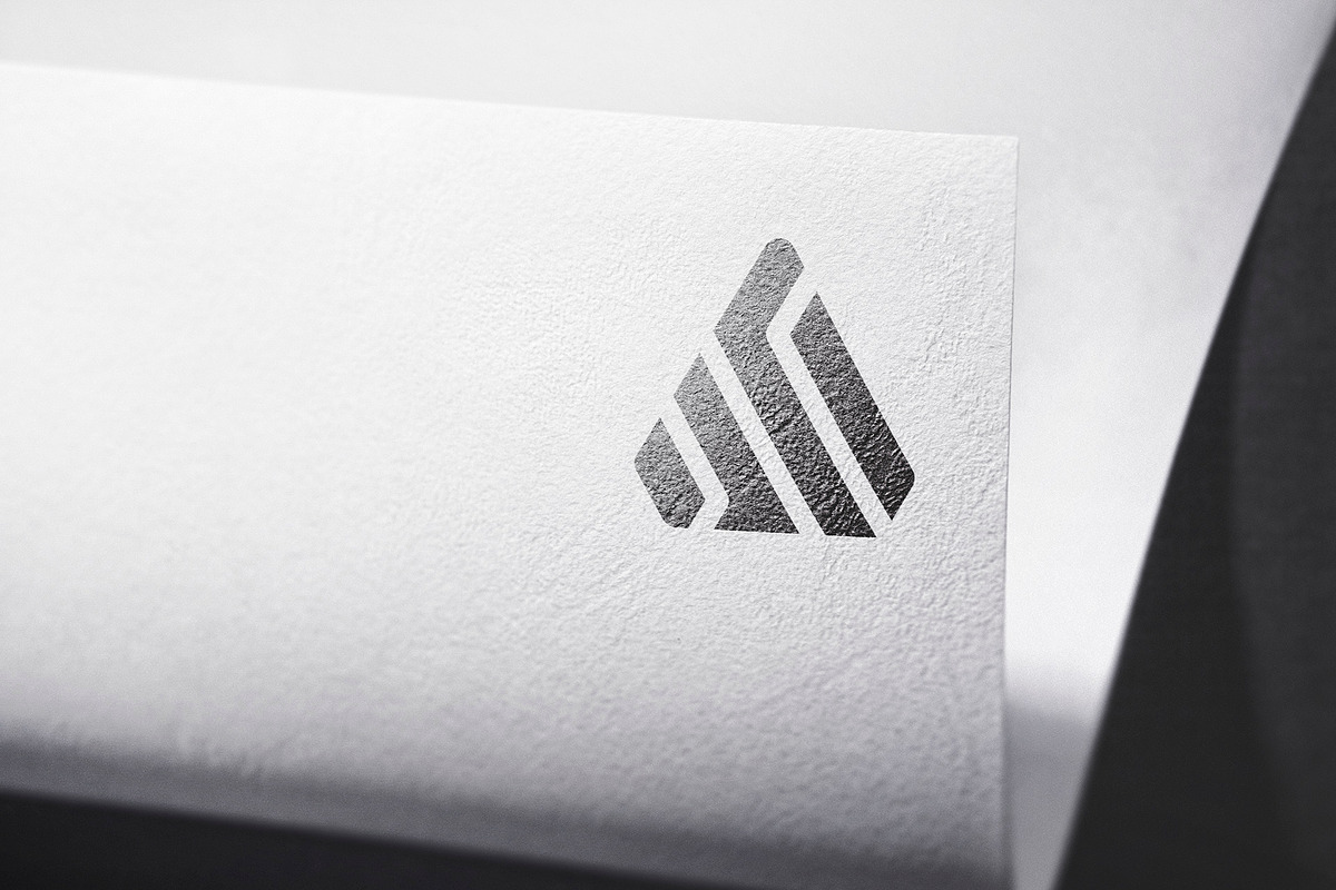 Logo Mockup Curved Paper - PSD in Branding Mockups - product preview 8