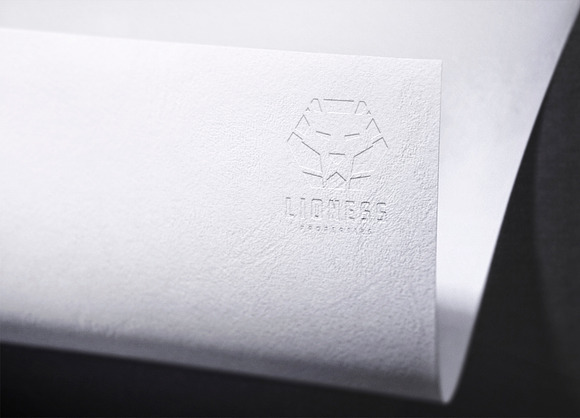 Logo Mockup Curved Paper - PSD in Branding Mockups - product preview 3