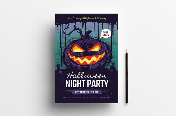 Halloween Flyer / Poster Templates 3 in Flyer Templates - product preview 1