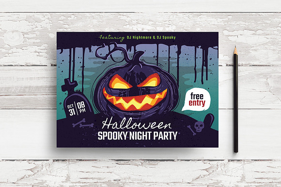 Halloween Flyer / Poster Templates 3 in Flyer Templates - product preview 3