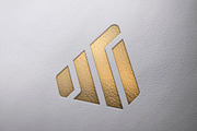 Logo Mockup Leather - PSD