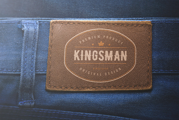 Logo Mockup Label Jeans - PSD in Mockup Templates - product preview 1