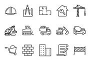 Construction icons set