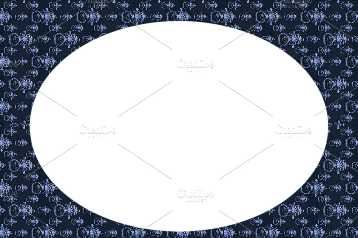 White Frame with Decorated Blue Curv in Illustrations - product preview 8