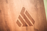 Logo Mockup Wood 2 - PSD