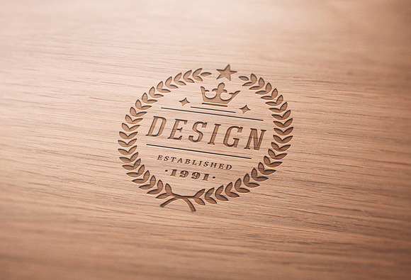 Logo Mockup Wood - PSD in Branding Mockups - product preview 2