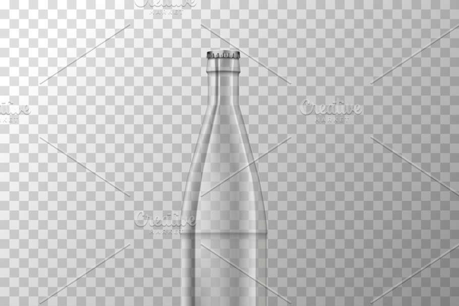 Glossy glass jar bottle in Objects - product preview 8
