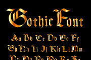Set of gothic fashion letters