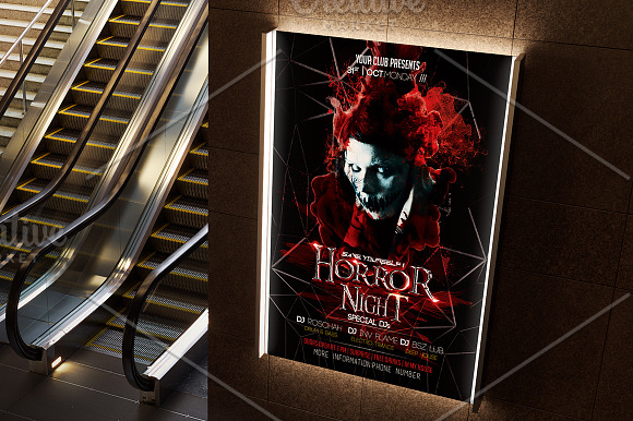 Horror Night Halloween Flyer in Flyer Templates - product preview 1
