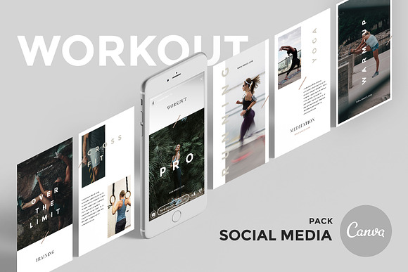Workout Canva Social Media Pack in Instagram Templates - product preview 7