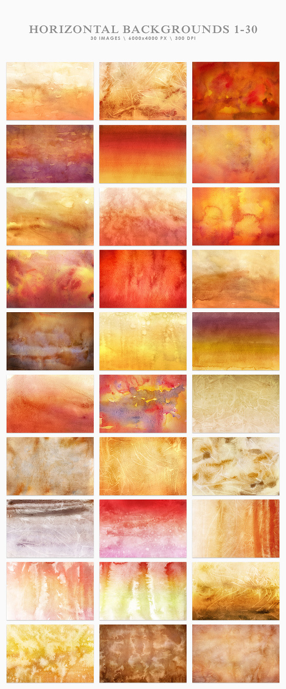 Autumn Watercolor Backgrounds in Textures - product preview 1