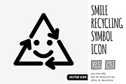 Smile recycling symbol icon