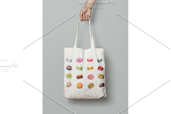 Delicious macarons. Handdrawn vector in Illustrations - product preview 7