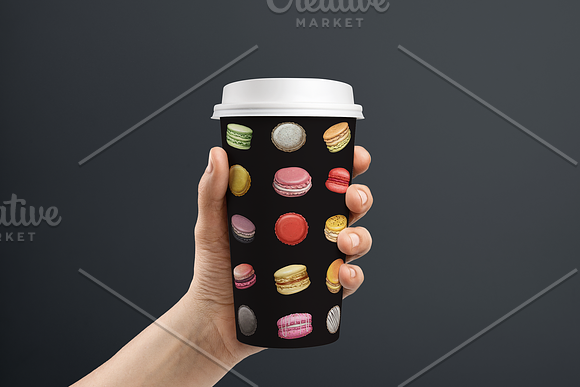 Delicious macarons. Handdrawn vector in Illustrations - product preview 9