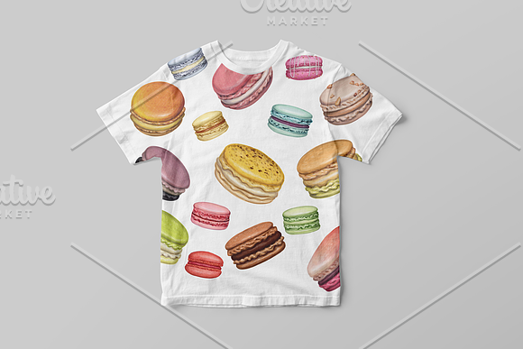 Delicious macarons. Handdrawn vector in Illustrations - product preview 10
