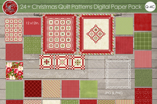 24 Plus Christmas Patterns Papers