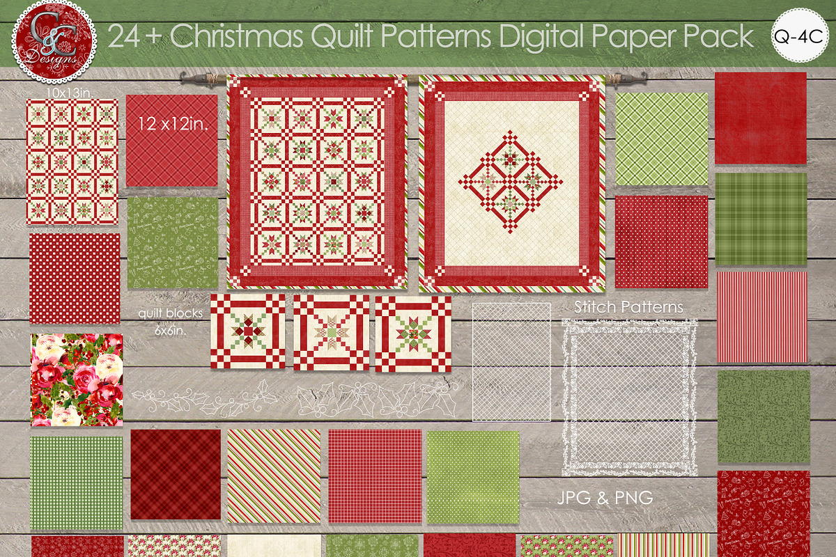 24 Plus Christmas Patterns Papers in Objects - product preview 8