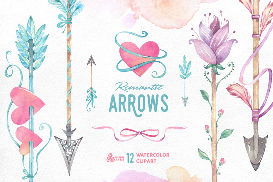 Romantic Arrows watercolor