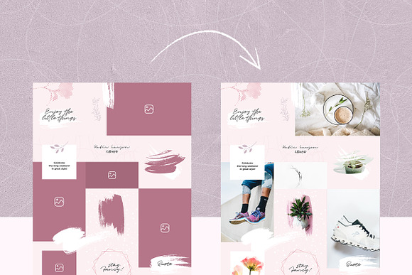 Rosegold Instagram Puzzle in Instagram Templates - product preview 7