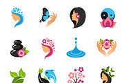 Beauty salon icons set