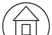 House stroke icon, logo illustration