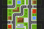 City Top View. Map Seamless Pattern