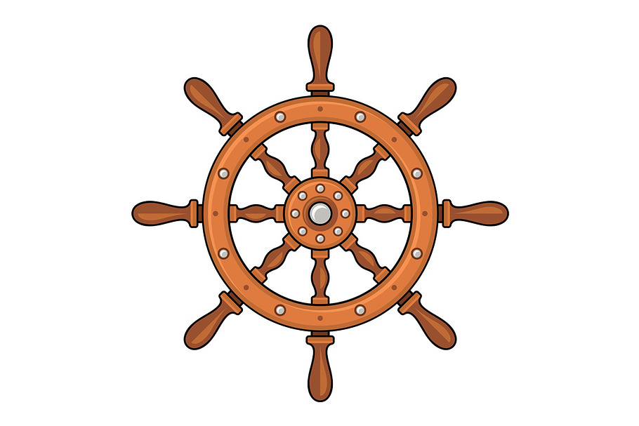 Wooden Ship Wheel in Objects - product preview 8