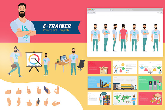 E-Trainer PowerPoint Template 1 in PowerPoint Templates - product preview 4