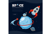 Space travel background. Science