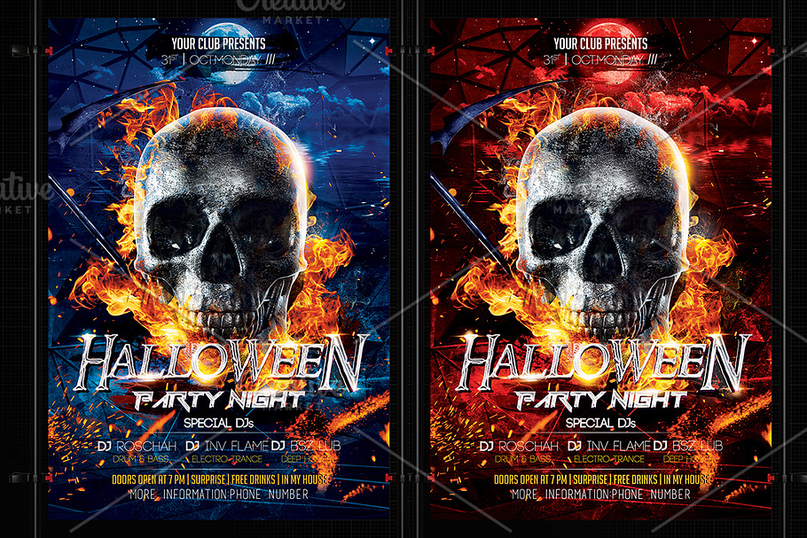 Halloween Flyer Template in Flyer Templates - product preview 8