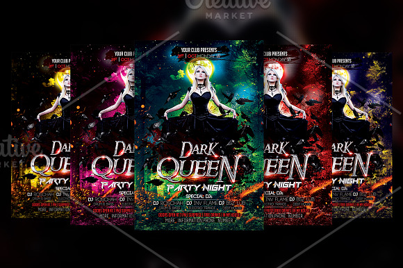 Dark Queen Halloween Flyer in Flyer Templates - product preview 2