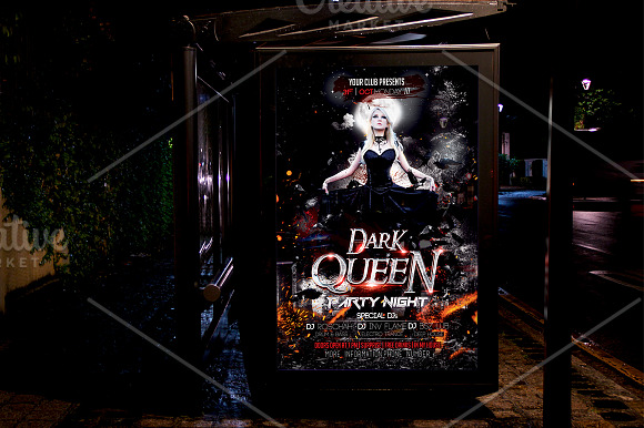 Dark Queen Halloween Flyer in Flyer Templates - product preview 3