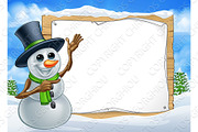 Snowman Christmas Cartoon Character