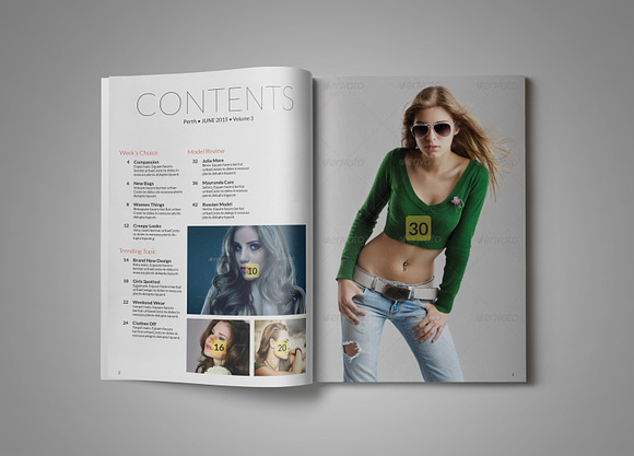 Clean & Modern Magazine Template in Magazine Templates - product preview 4