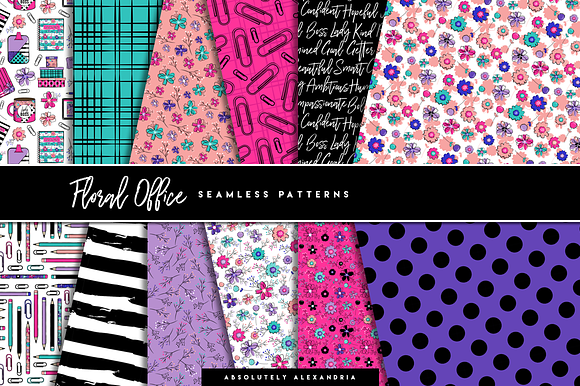 Floral Office Illustrations/Patterns in Illustrations - product preview 1