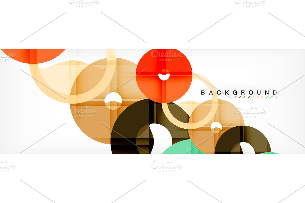 Colorful rings on grey background in Illustrations - product preview 8