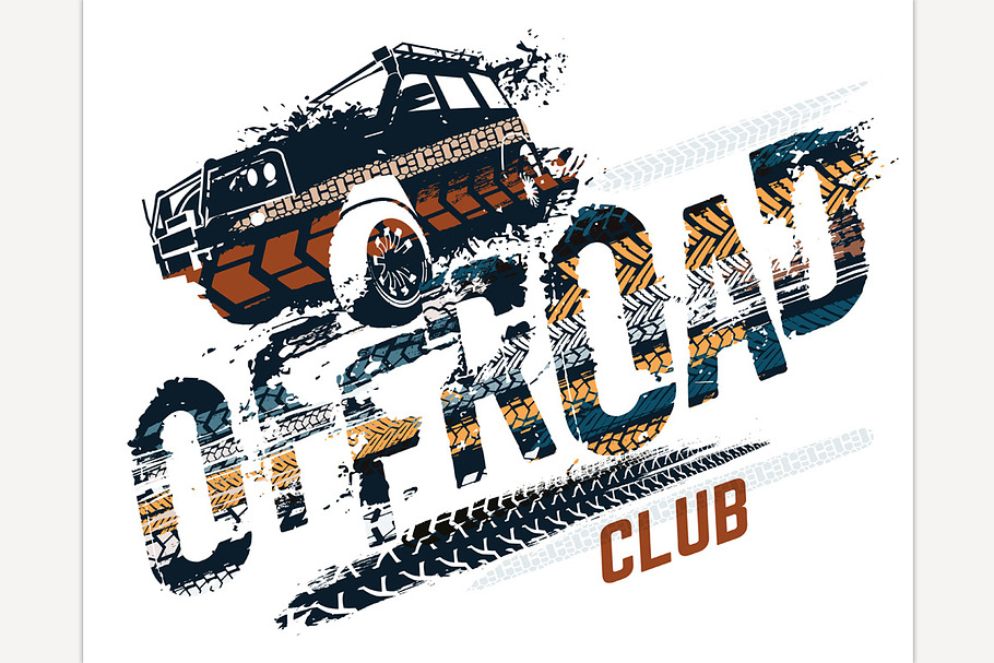 Off-Road Tire Lettering in Illustrations - product preview 8