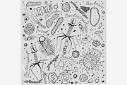 Virus hand-drawn image